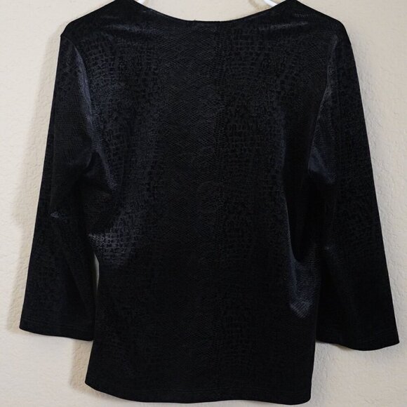 Vintage Paul Harris Design Square Neck Velvet Animal Burnout M Whimsigoth 90s - Picture 5 of 6